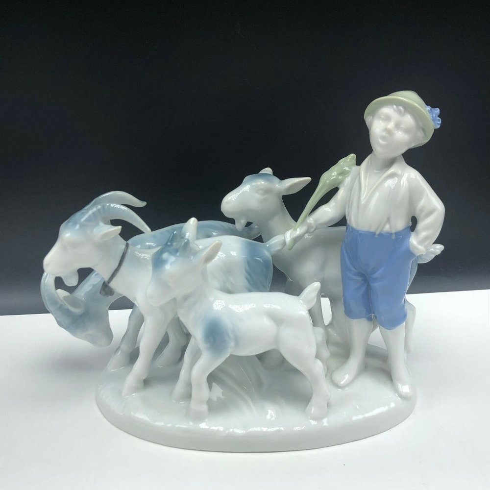 Gerold Porzellan vtg Bavaria figurine Germany goat
